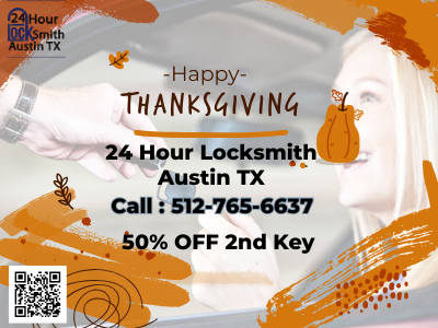 24 Hour Locksmith Austin TX - Thanksgiving Offers